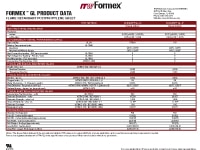 Formex GL Data Sheet